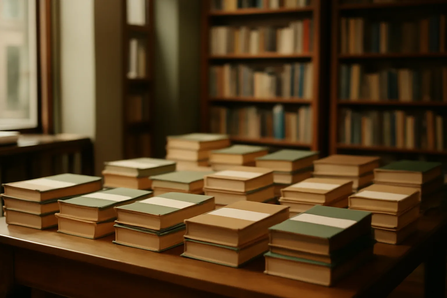 Une table de librairie couverte de nouveautés de la rentrée littéraire